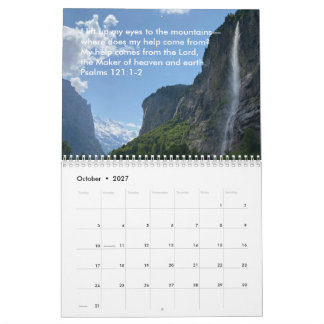 Calendrier Photographie de nature originale Texte personnalis