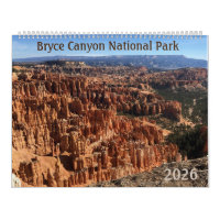 Calendrier photographique de Bryce Canyon 2026 sur