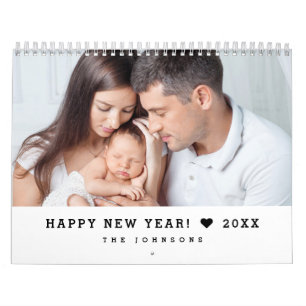 Calendrier Photos de famille personnalisées sur 12 mois