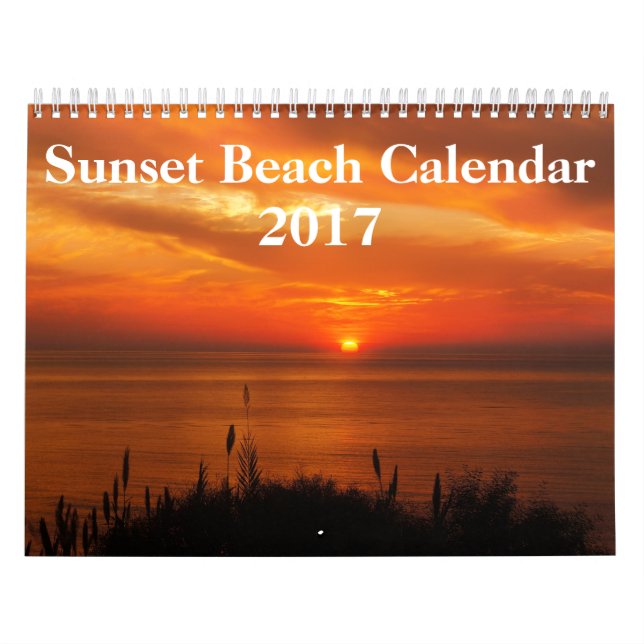 Calendrier Photos de plage au coucher du soleil 2017 (Protection)