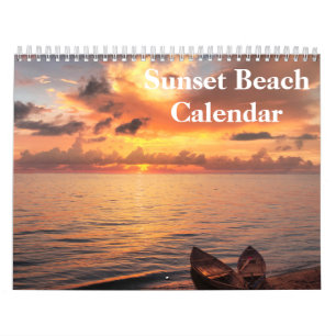 Calendrier Photos de plage au coucher du soleil 2025
