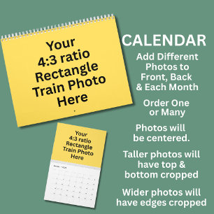 Calendrier Photos de votre train 12 mois