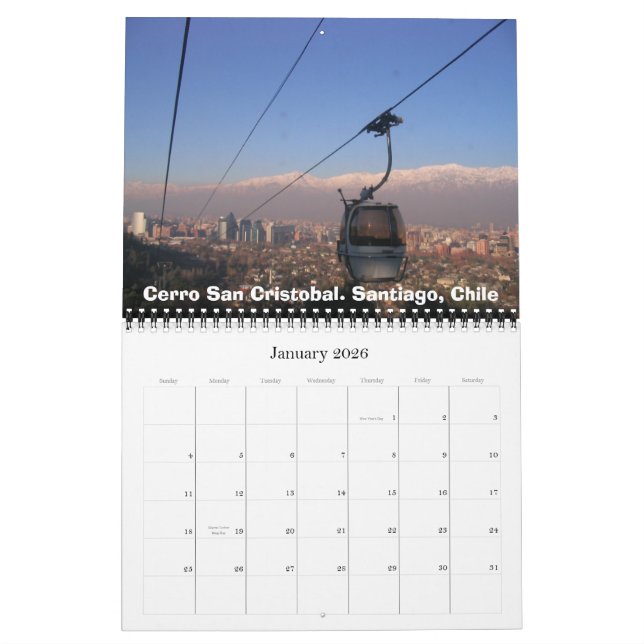 Calendrier Photos du Chili (Jan 2026)