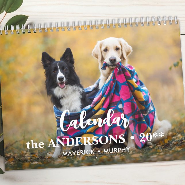 Calendrier Photos personnalisées de la famille d'Amoureux de  (Créateur téléchargé)
