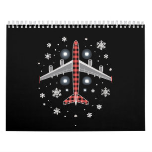 Calendrier Pilote de Noël à carreaux d'avion