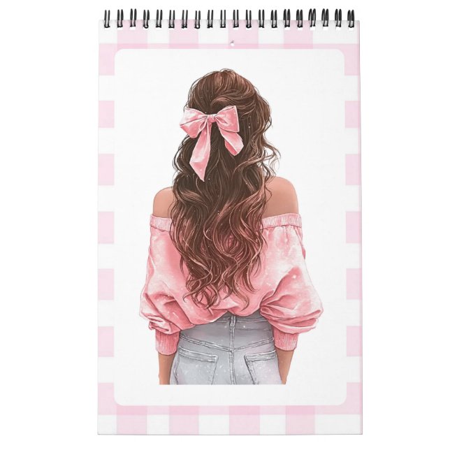 Calendrier Pink Girl 2026 small Calendar (Protection)