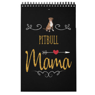 Calendrier Pitbull aime beaucoup maman