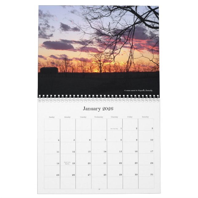 Calendrier pittoresque des horizons 2013 (Jan 2026)
