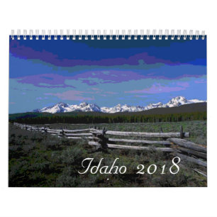 Calendrier pittoresque Idaho artistique 2018