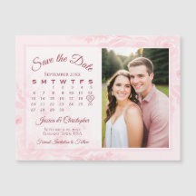 Calendrier Pivoines Roses & Photo Magnet de Rappel