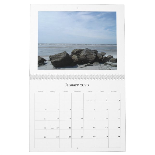 Calendrier Plage et Charleston S.C. 20 de folie… (Jan 2026)