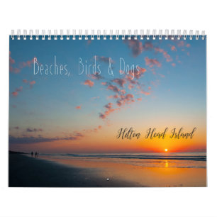 Calendrier Plages, oiseaux et chiens sur Hilton Head Island