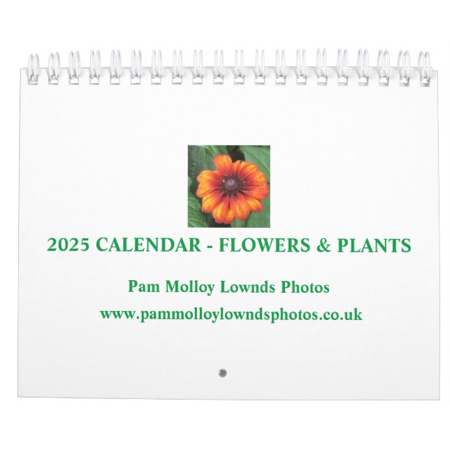 Calendrier Plante et fleurs 2025 (Dos)