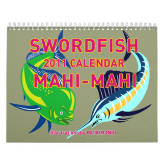Calendrier Poissons Mahi-Mahi 2011 de dauphin de Dorado