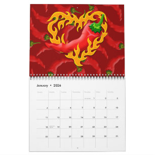 Calendrier Poivre chili au coeur de flamme