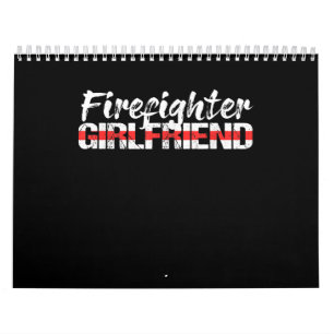 Calendrier Pompier Girlfriend Mince Red Line Firewoman