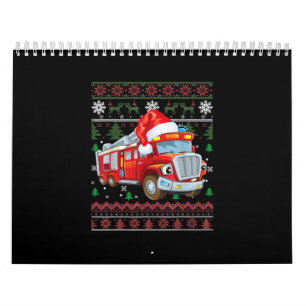 Calendrier Pompier Pompier Noël mignon garçon Santa Hat