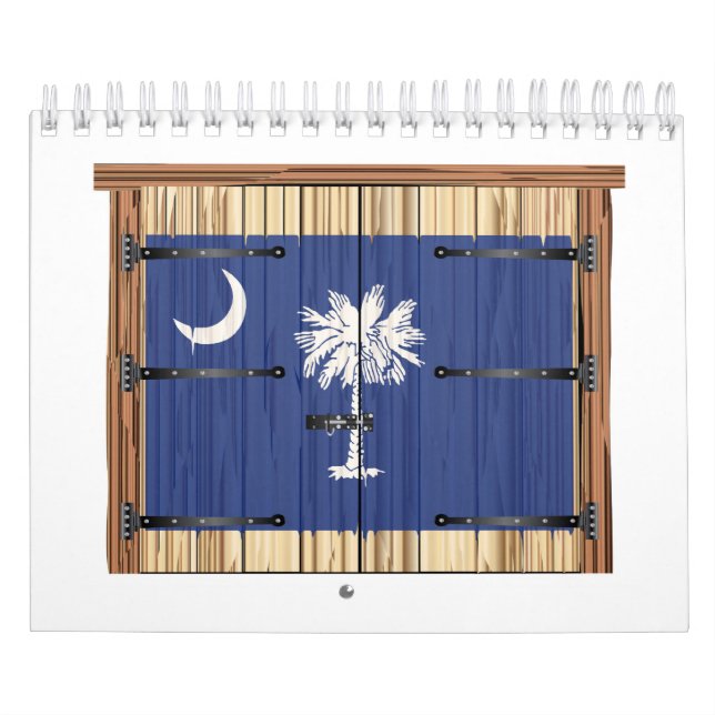 Calendrier Porte Fermée Avec Drapeau D'État De Caroline Du Su (Protection)