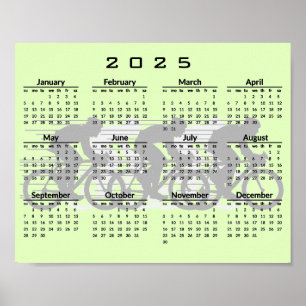 Calendrier Poster Design Cyclisme 2025