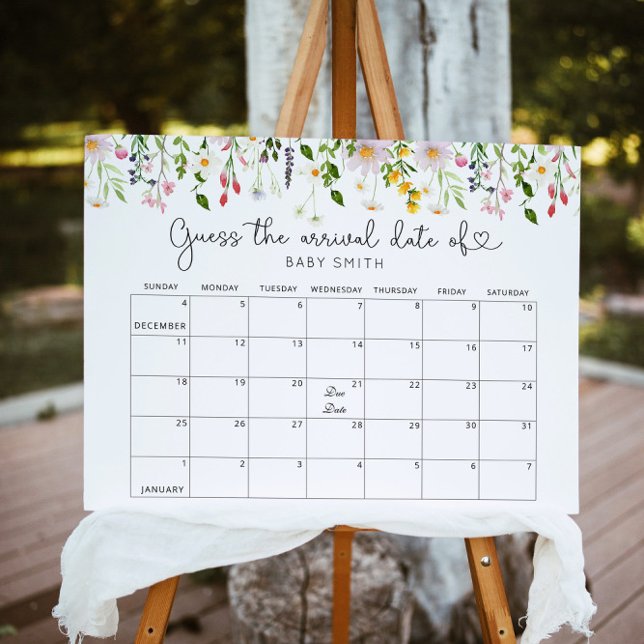 Calendrier Poster Fleurs Sauvages Estimation de la (Créateur téléchargé)