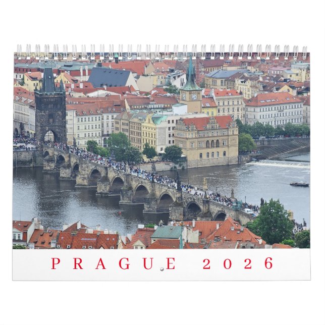 Calendrier Prague 2026 calendar (Protection)