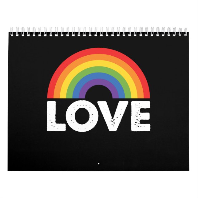Calendrier Pride L'amour est amour L'égalité gay Rainbow LGBT (Protection)