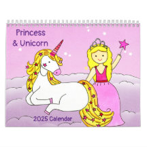 Calendrier Princess & Unicorn 2025