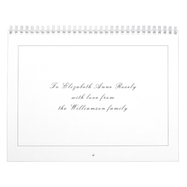 Calendrier Psaume 91 Écriture chrétienne noire et blanche (Protection)