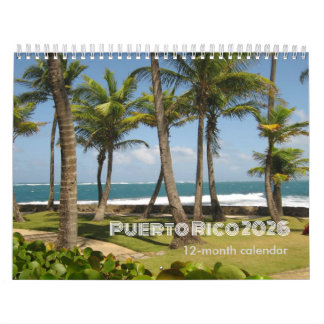 Calendrier Puerto Rico 12 Months Calendar 2026