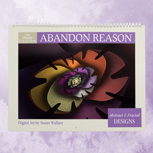 Calendrier Purple Collection Fractals Abstraits 2026 (Créateur téléchargé)