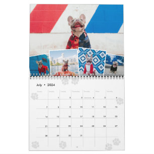 Calendrier Pws Monthly Photo Collage Photos d'animaux de comp