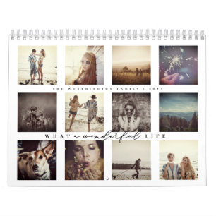 Calendrier Quelle Vie Merveilleuse Moderne 12 Photo Collage