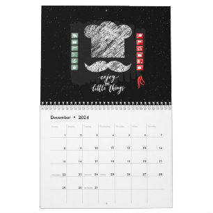 Calendrier Real Men Cook avec citations