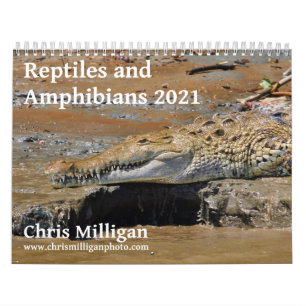 Calendrier Reptiles et amphibiens 2021 par Chris Milligan