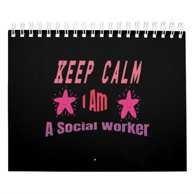 Calendrier Restez calme Je suis un travailleur social (Protection)