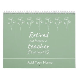 Calendrier Retraite d'enseignant personnalisée Cadeau de nouv