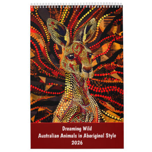 Calendrier Rêver sauvage – Animaux australiens dans l'art abo