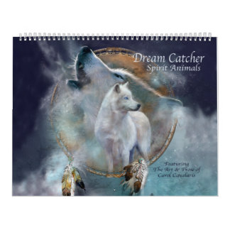 Calendrier rêveur d'art d'animaux d'esprit de