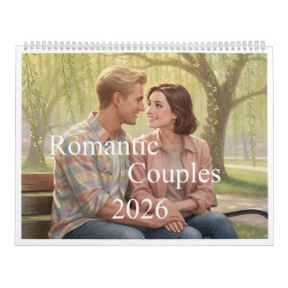Calendrier Romantic Couples 2026 Calendar 00B