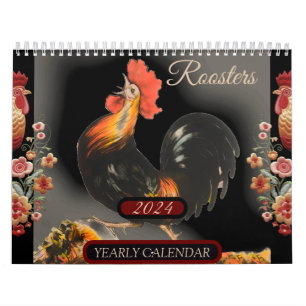 Calendrier Roosters Nature Agritourisme Animaux Oiseaux