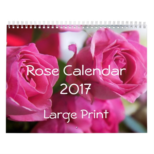 Calendrier rose 2017 Grande impression (Protection)
