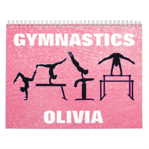 Calendrier Rose Pastel de Gymnastique