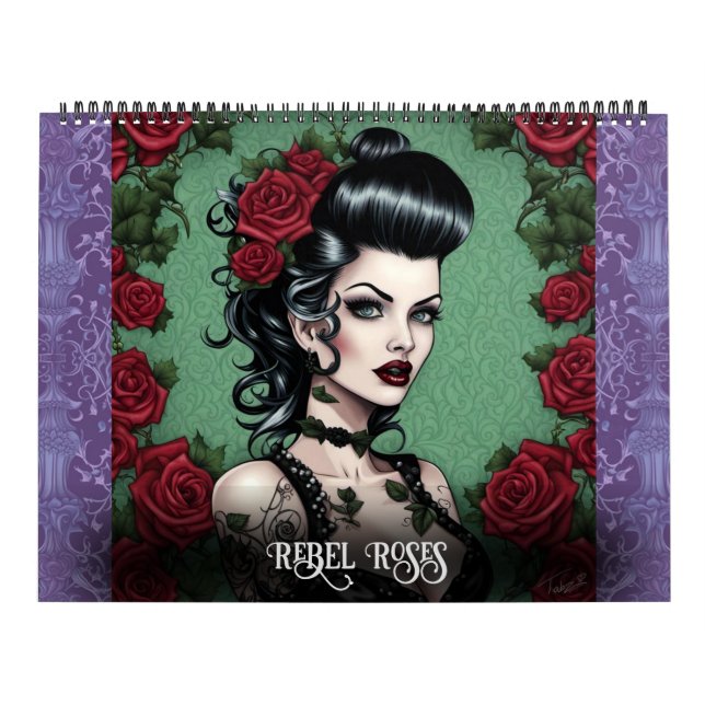 Calendrier Roses rebelles par Ivy et Bat Art Calendar (Protection)