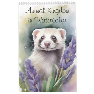 Calendrier Royaume animal dans l'aquarelle peintre 2025