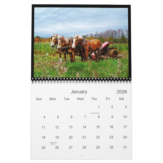 Calendrier rural d'art de la grange 2013 (Jan 2026)