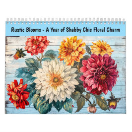 Calendrier Rustic Blooms – A Year of Shabby Chic Floral Charm