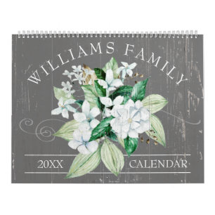 Calendrier Rustique blanc Magnolia Floral Custom 2023 Photo