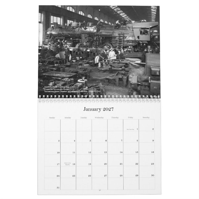 Calendrier Sacramento moderne, les années 1920 - les années (Jan 2027)