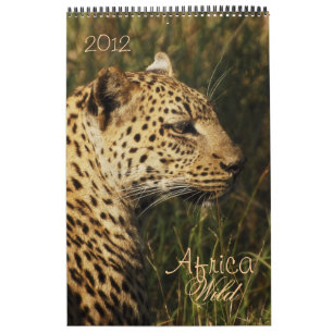 Calendrier Safari 2012 de l'Afrique d'animaux sauvages