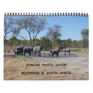 CALENDRIER SAFARI PHOTO AFRICAIN - BOTSWANA & AFRIQUE DU SUD